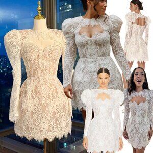 🆕 BRONX & BANCO 🧿 NWOT Colette Blanc Lace Bolero, White, Sz S / US 4